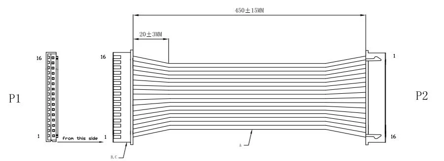 JST XH Connector Ribbon Cable