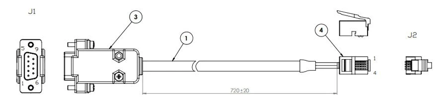 RJ45 To RS232 Cable