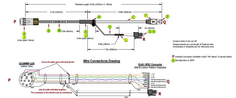 industrial radar cable assembly industrial radar cable assembly