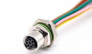 M8-female Socket-Back-Mount-Wire-Harness