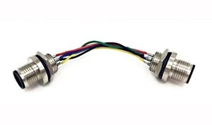 M8 male Socket Back Mount Double Ended Wire Harness