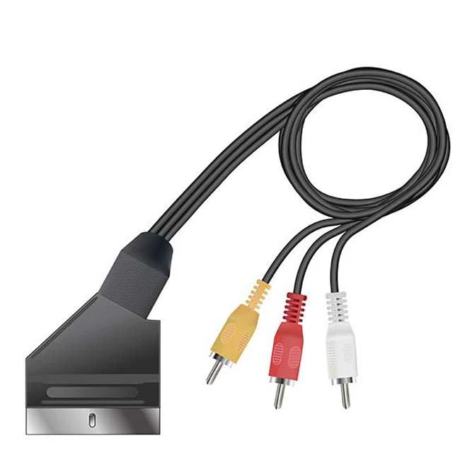 Scart 3 RCA Cable