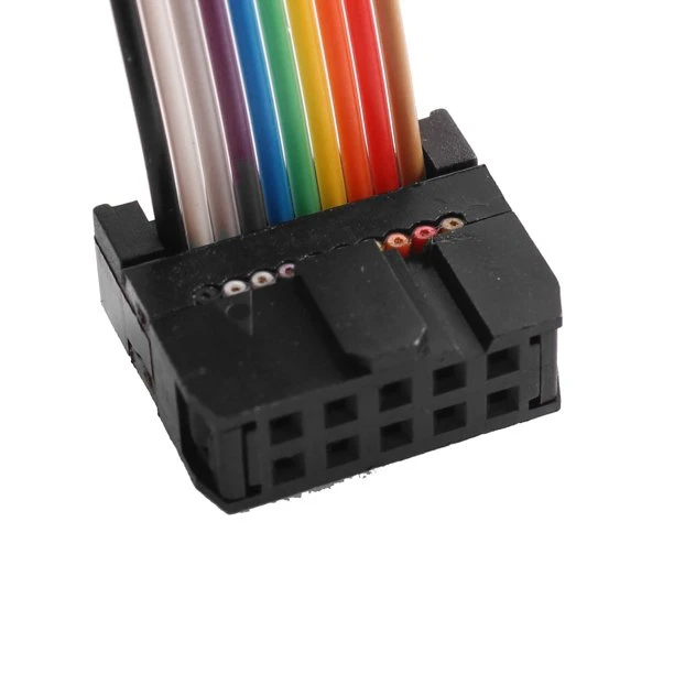 10 Pin 10 Way Connector Rainbow Ribbon Cable