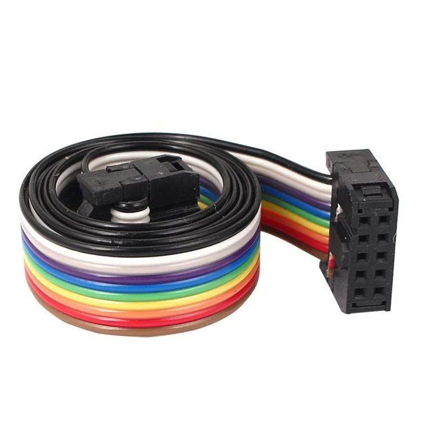 10 Pin 10 Way Rainbow Ribbon Cable
