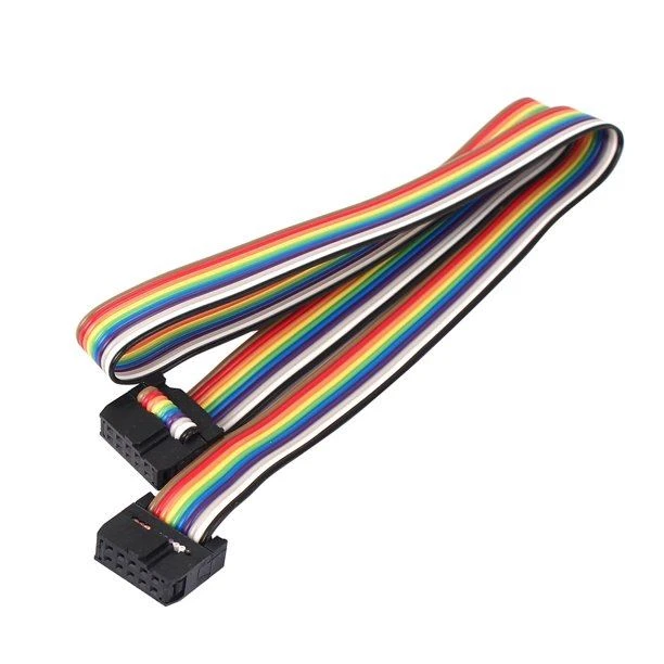 10 Pin 10 Way Rainbow Ribbon Cable