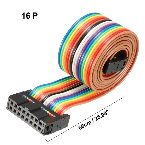 16P 16 Wire Flat Rainbow Ribbon Cable