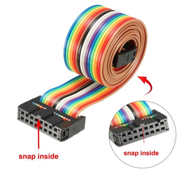 16P 16 Wire Flat Rainbow Ribbon Cable