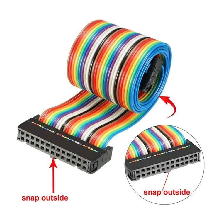 26 Pin Flat Rainbow Ribbon Cable
