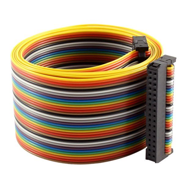 34 Pin Flat Rainbow Ribbon Cable