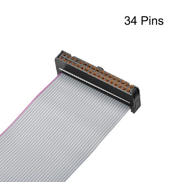 34 Pin Grey Flat Ribbon Cable