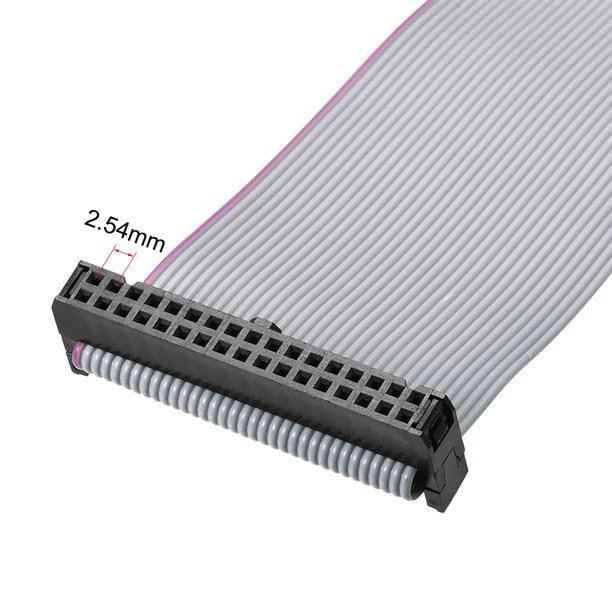 34 Pin Grey Flat Ribbon Cable