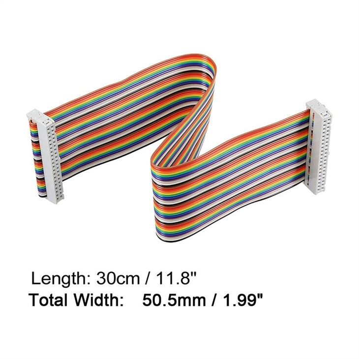 40 Pin Flat Rainbow Ribbon Cable