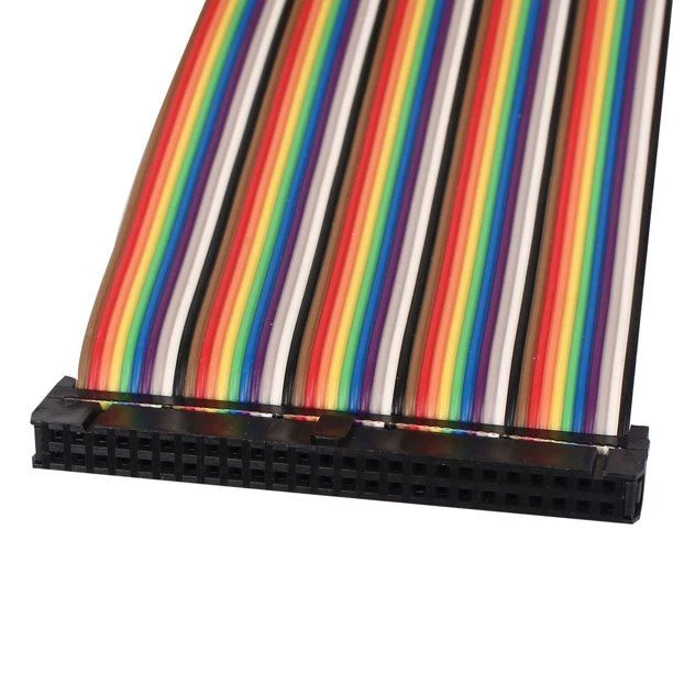 50 Pin 50 Way Connector Rainbow Ribbon Cable
