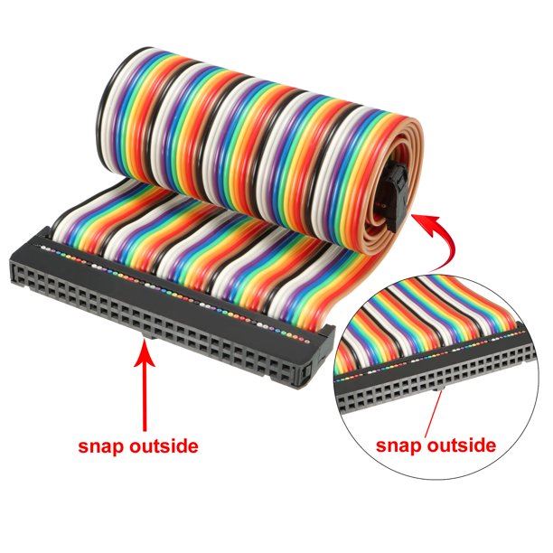 50 Pin Rainbow Flat Ribbon Cable