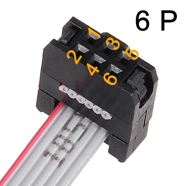 6 Pin 2mm Pitch Connector Ribbon Cable