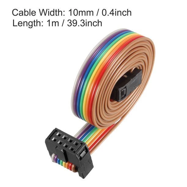 8 Pin Rainbow Wire Flat Ribbon Cable