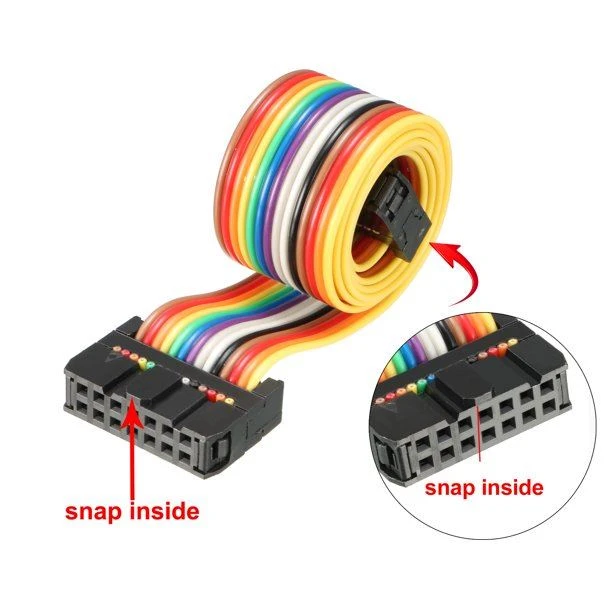 IDC 14 Pin Flat Rainbow Ribbon Cable