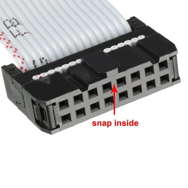 IDC 16 Pin Wire Flat Gray Ribbon Cable