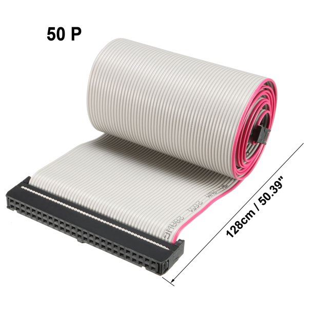 IDC 50 Pin Wire Gray Flat Ribbon Cable
