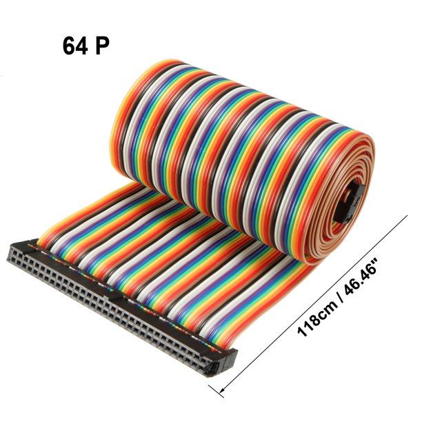 IDC 64 Pin Flat Rainbow Ribbon Cable