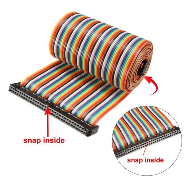 IDC 64 Pin Flat Rainbow Ribbon Cable