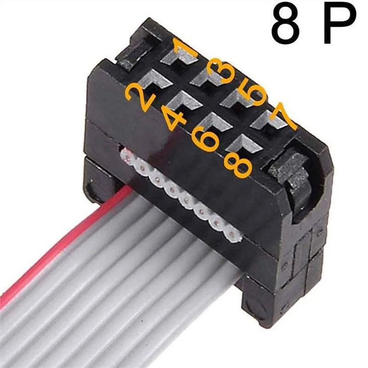 IDC Gray 8 Pin Ribbon Cable Wire