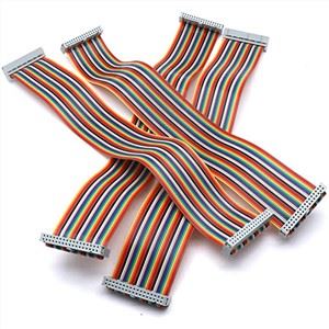 34 Pins Connector Rainbow Flat Ribbon Cable