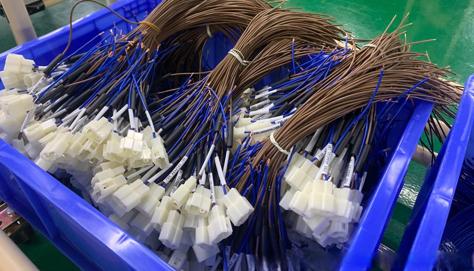 Wire harness production